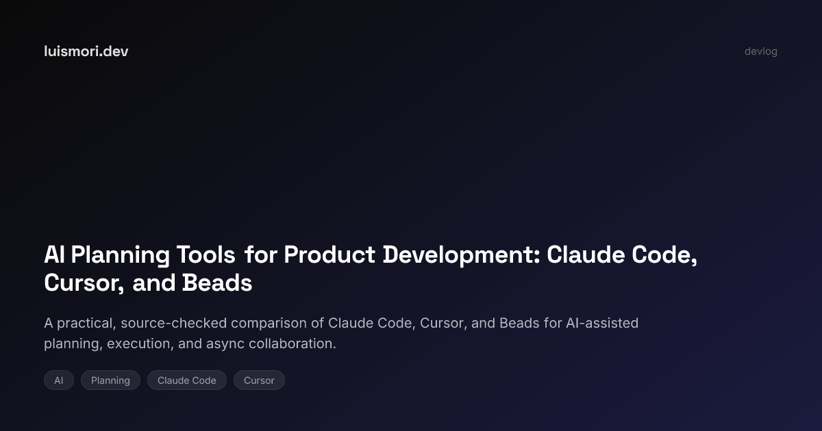 AI Planning Tools for Product Development: Claude Code, Cursor, and ...
